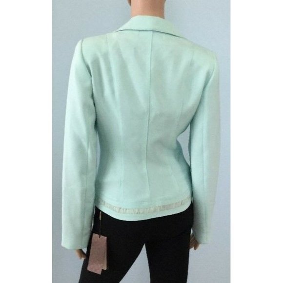 NWT Authentic Unique Valentino Light Aqua Blue Jacket Blazer French IT 36 US 2 4 - Picture 8 of 11